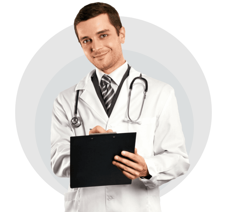 Banner da PARAISOMED destacando exames laboratoriais e serviços de saúde ocupacional para empresas e trabalhadores.